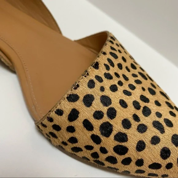 J. Crew Animal Print Calf Hair D’orsay Pointed Toe Flats: size 8.5 - Picture 4 of 6